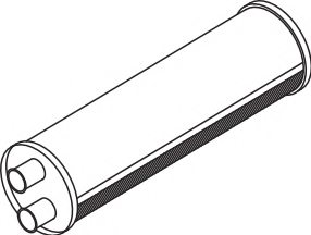 DINEX 80381 Middle-/End Silencer